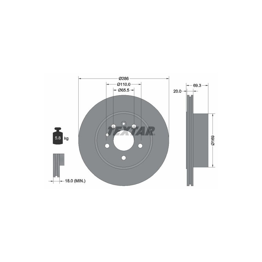 Textar Disque De Frein 92144900 Opel;Vauxhall