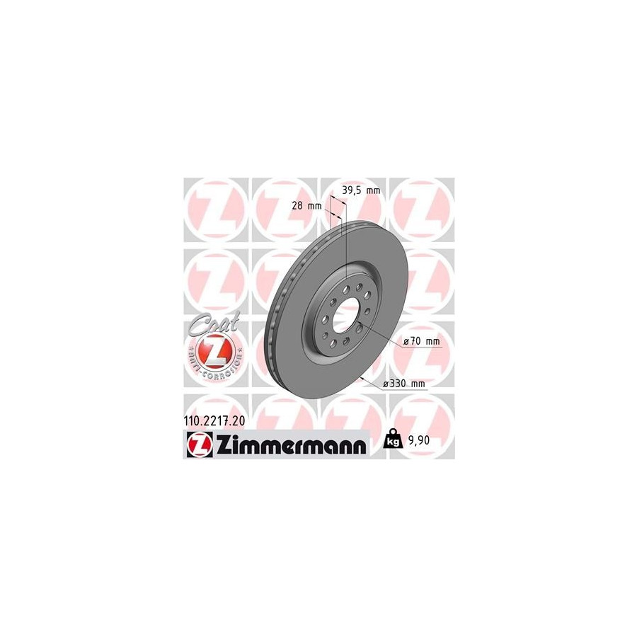 Zimmermann Disque De Frein .2217.20 Alfa Romeo;Jeep