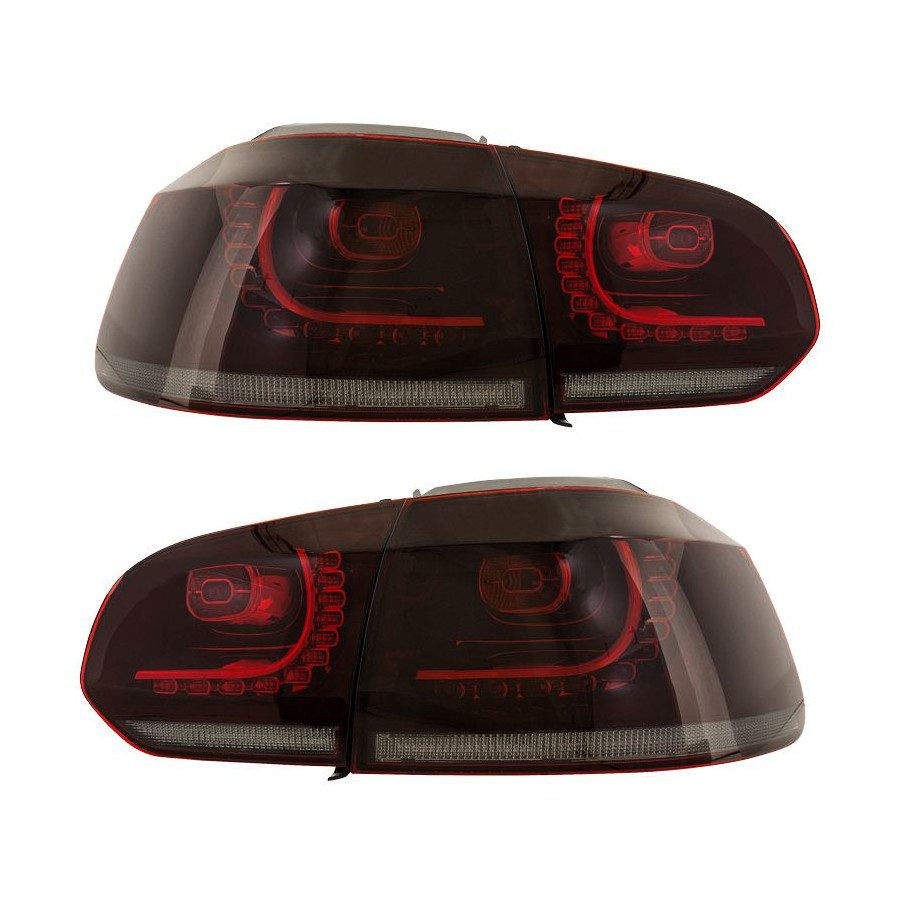 Kit feux arrière LED R-Look adaptables sur Volkswagen Golf VI 2008-2012 sans variante - Rouge / Clair DL VWR95LRCD AutoStyle