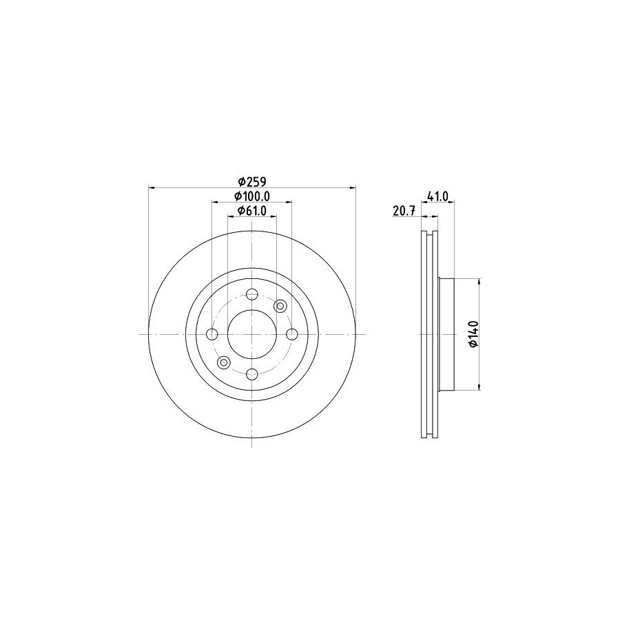 Hella Disque De Frein 8Dd355126531 Dacia;Lada;Nissan;Renault