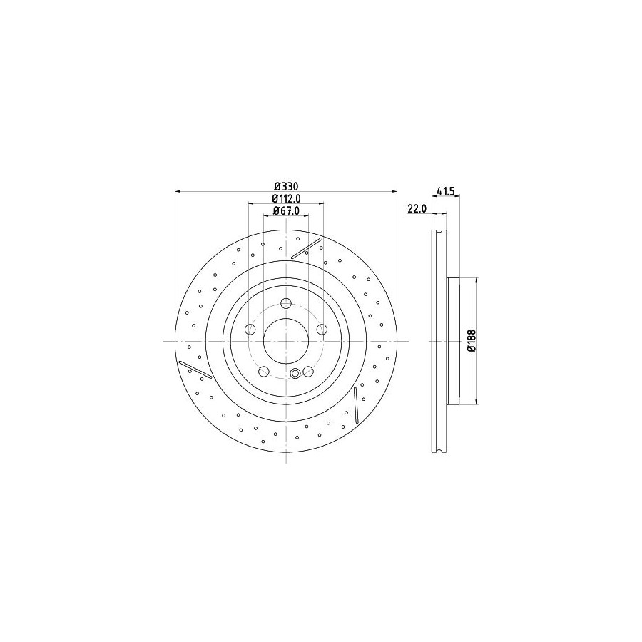 Hella Disque De Frein 8Dd 355 126-441 - Image 3