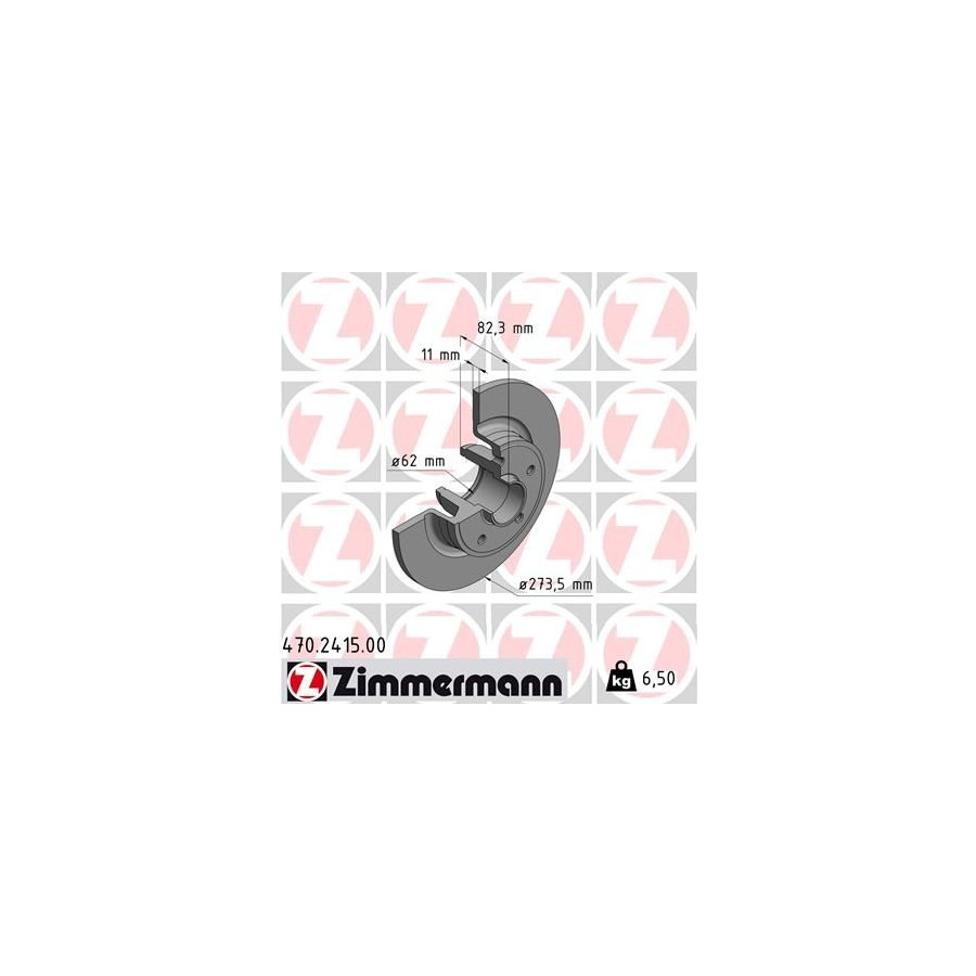 Zimmermann Disque De Frein 470.2415.00 Renault