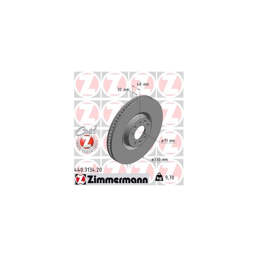 Zimmermann Disque De Frein .3134.20 Citroen;Ds;Opel;Peugeot