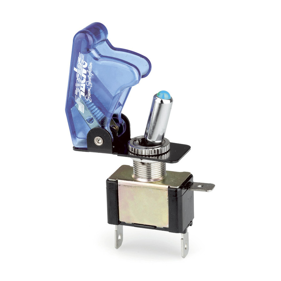Commutateur Bébé Go Simoni Racing - Bleu Transparent + LED Bleu - 12V / 20Amp
