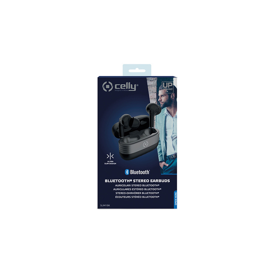 CELLY Slim celau819 sans fil bluetooth r&eacute;sistant &agrave; la transpiration noir
