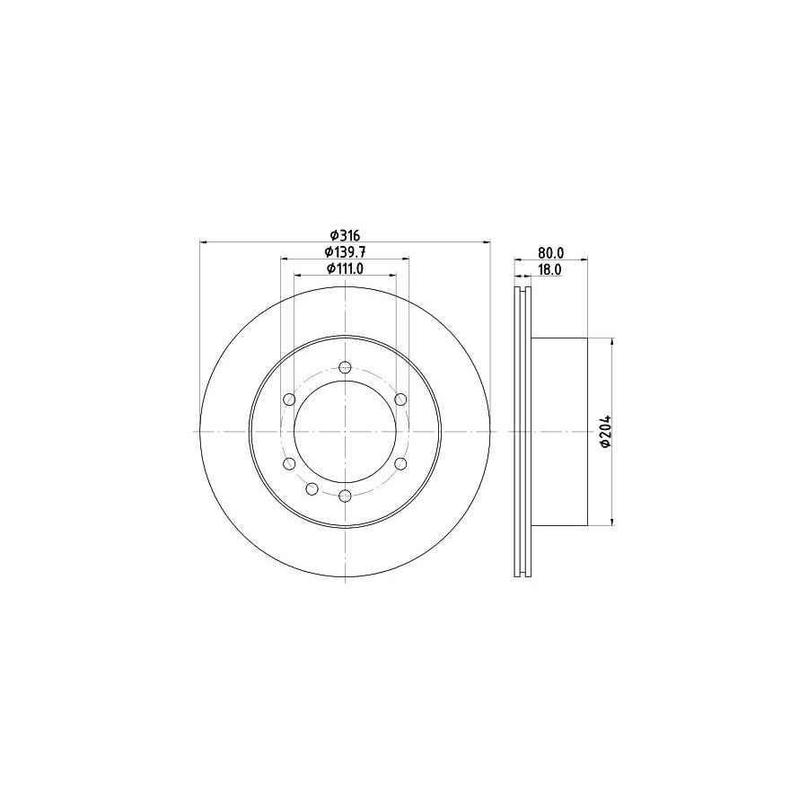 Hella Disque De Frein 8Dd355110831 Nissan