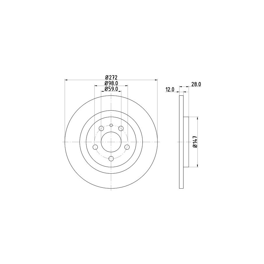Hella Disque De Frein 8Dd 355 109-151 - Image 4