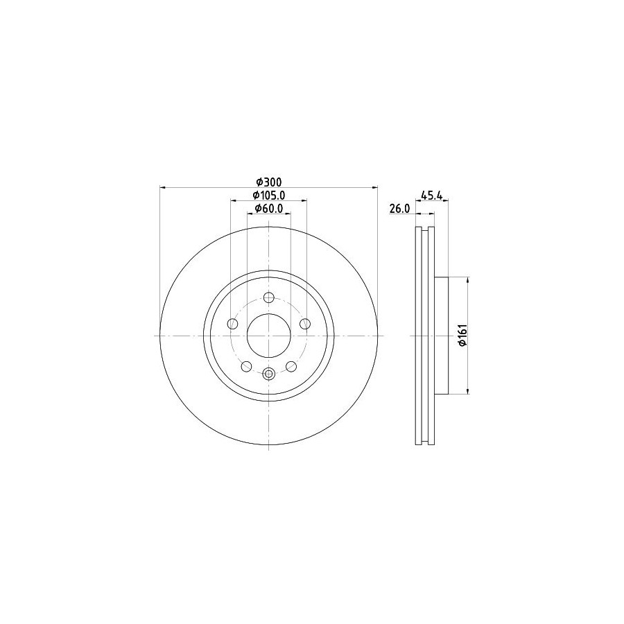 2x Disque de frein ventilé de l'intérieur 8DD 355 122-851 HELLA PAGID pour OPEL - Image 4