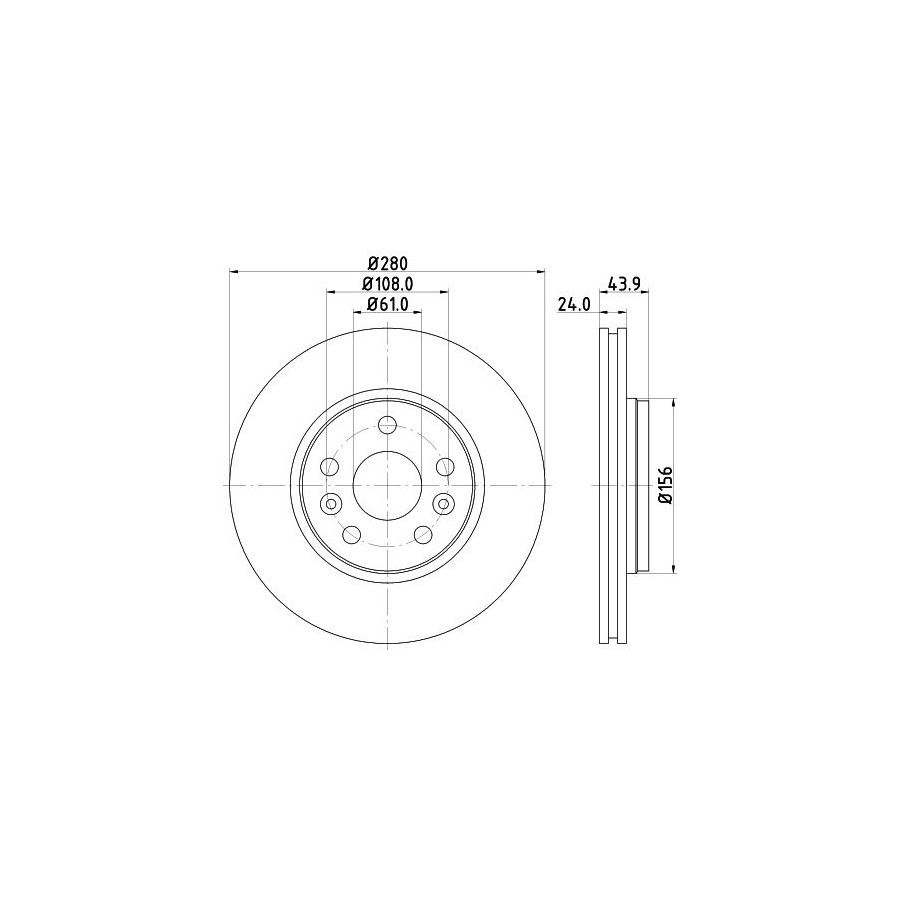Hella Disque De Frein 8Dd355116451 Mercedes-Benz;Nissan;Renault