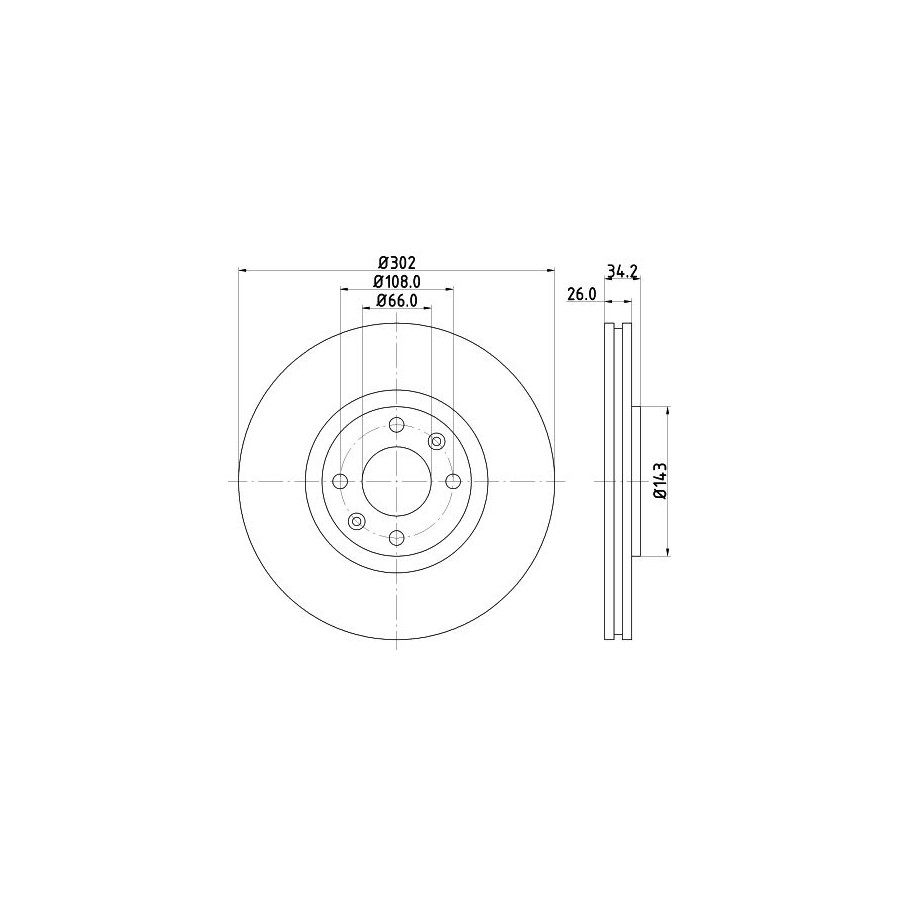 2x Disque de frein ventilé de l'intérieur 8DD 355 119-161 HELLA PAGID pour DS - Image 4