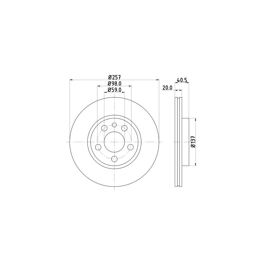 Hella Disque De Frein 8Dd 355 127-341 - Image 3