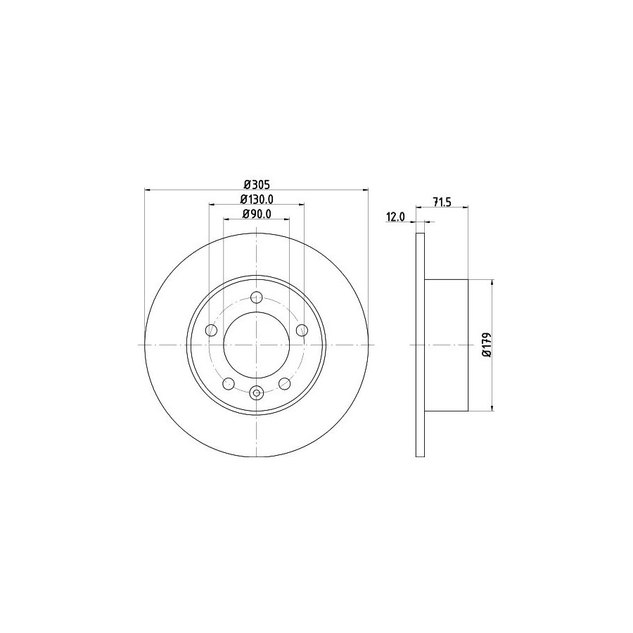Hella Disque De Frein 8Dd355129201 Nissan;Opel;Renault