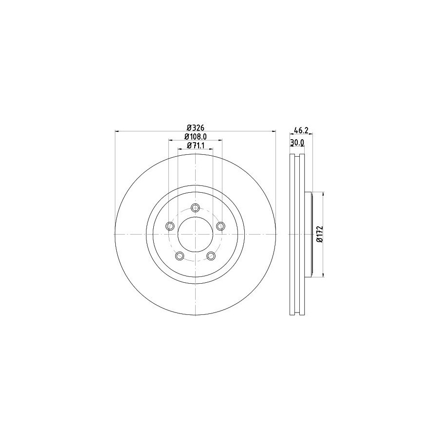 Hella Disque De Frein 8Dd355128881 Daimler;Jaguar