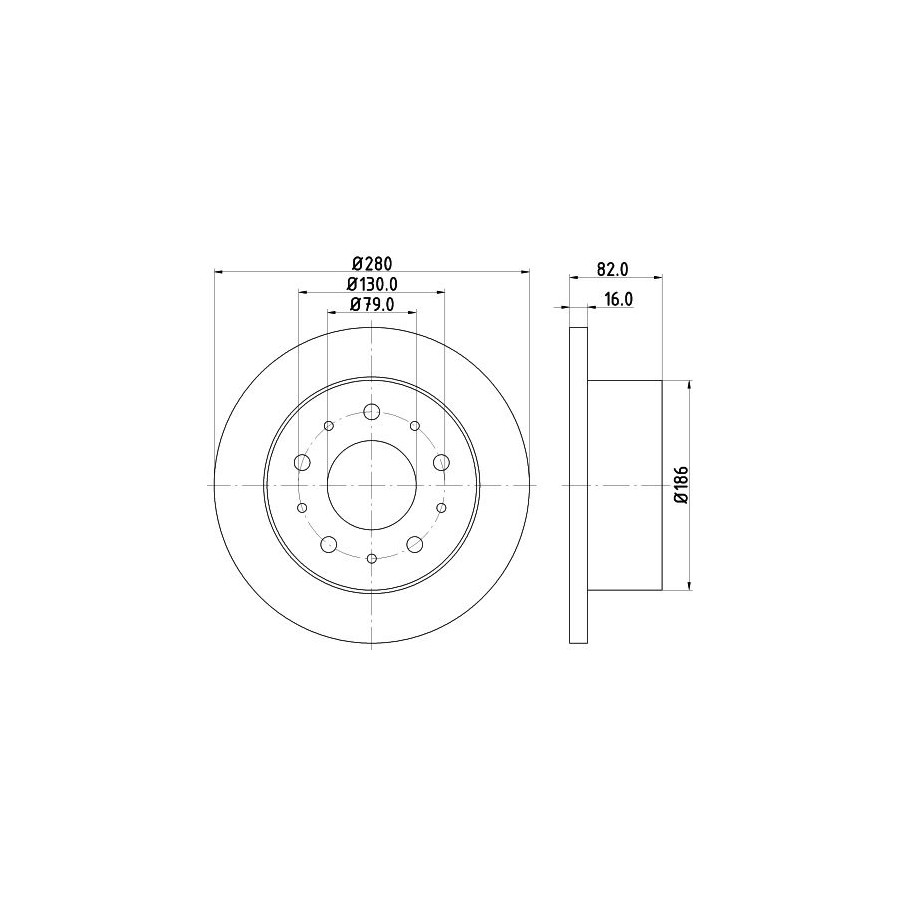 Hella Disque De Frein 8Dd 355 108-981 - Image 3