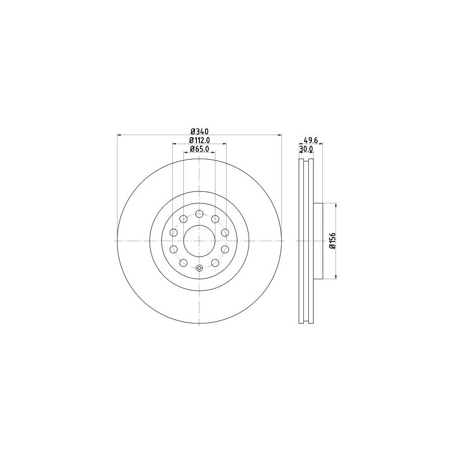 Hella Disque De Frein 8Dd 355 129-241 - Image 2