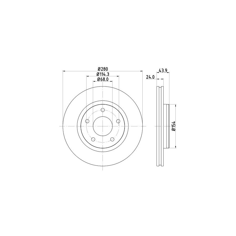Hella Disque De Frein 8Dd355117321 Nissan
