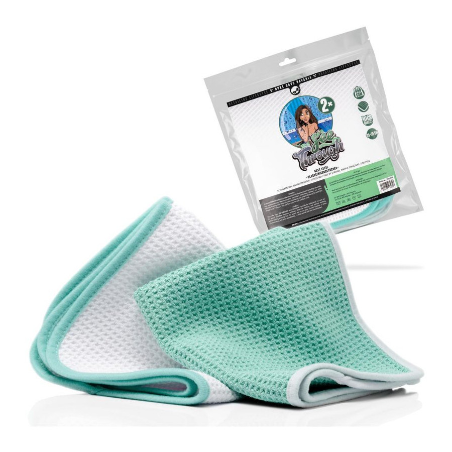 Serviette gaufrée en microfibre transparente Nuke Guys 35 x 35 cm