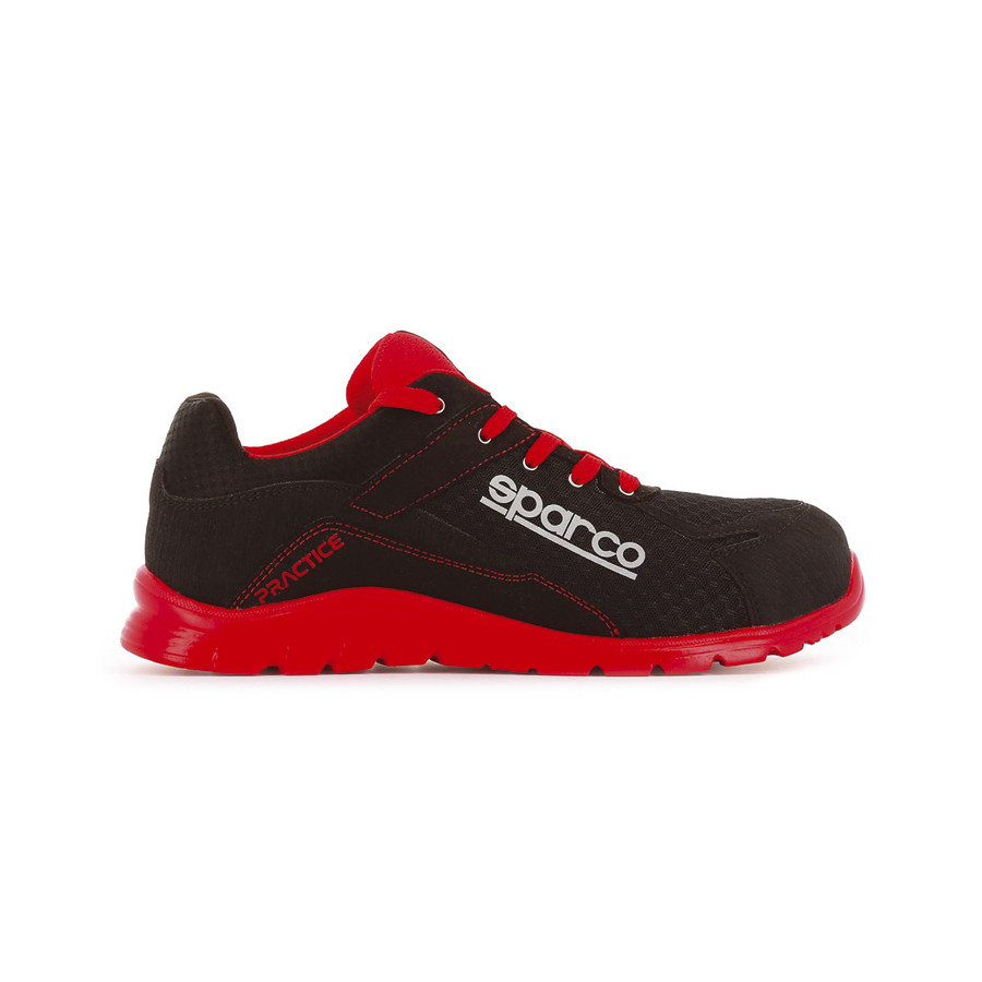 Sparco Chaussures de travail légères Practice S1P Jacques Noir/Rouge Taille 37