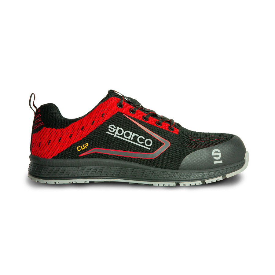 Sparco Chaussures de travail légères Cup S1P Albert Noir/Rouge Taille 40