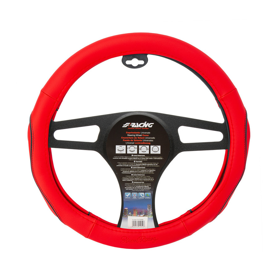 Housse de volant Simoni Racing Pretty Red - 37-39cm - Eco-Cuir Rouge