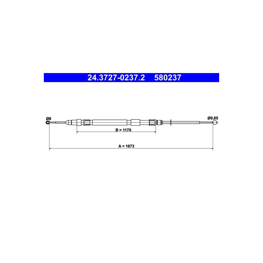 Câble de frein à main 24.3727-0237.2 ATE pour BMW 5 5 Touring - Image 4