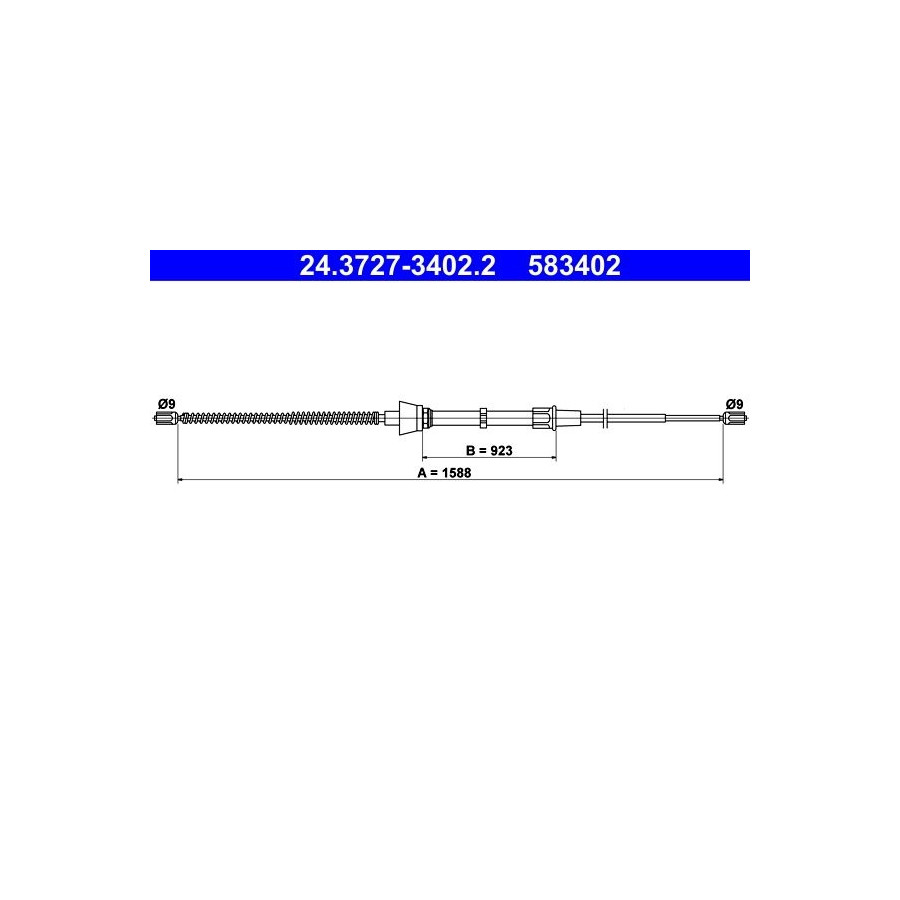 Câble de frein à main 24.3727-3402.2 ATE pour SEAT VW SKODA - Image 4