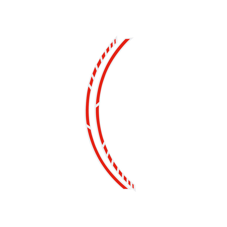 Foliatec PIN-Striping 'Racing' pour jantes Neon-Red - Largeur = 7mm: 14x 41cm