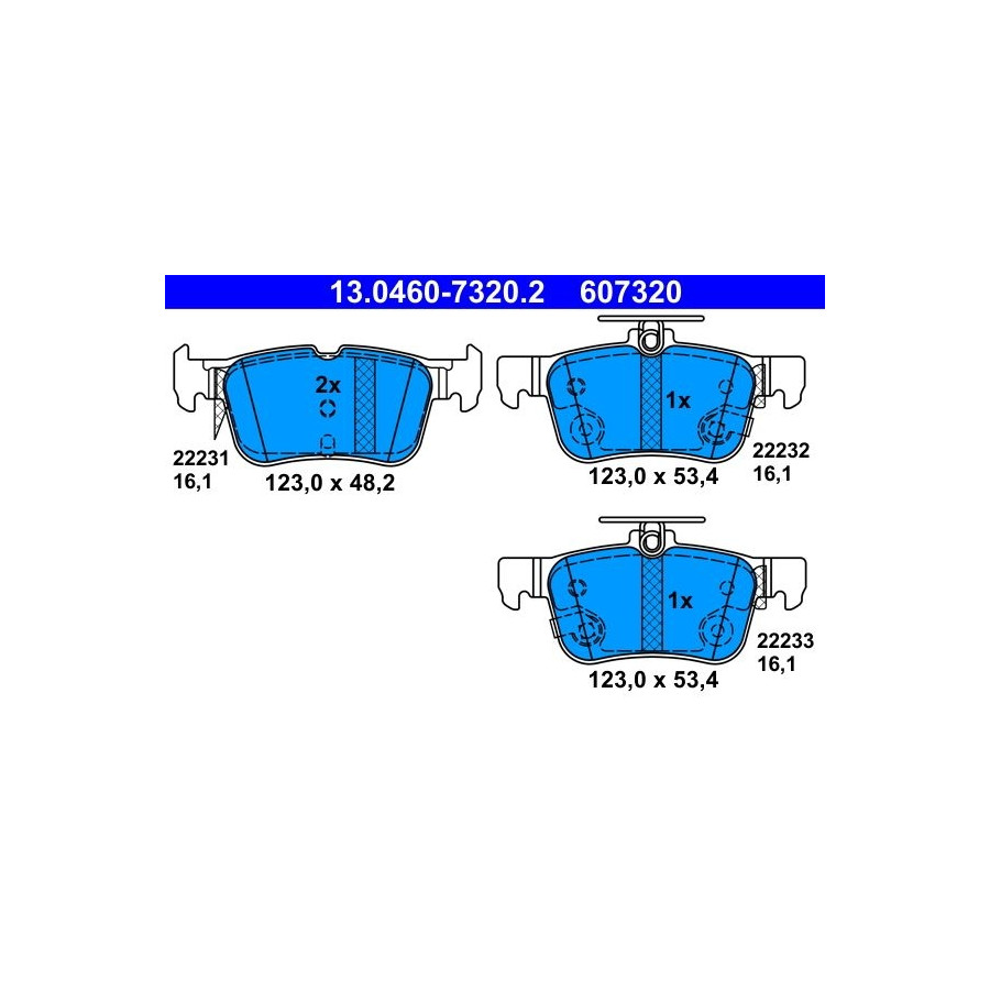 ATE 607320 Jeu 4 Plaquettes De Frein Arrière Pour Kuga 2 15- - Image 6
