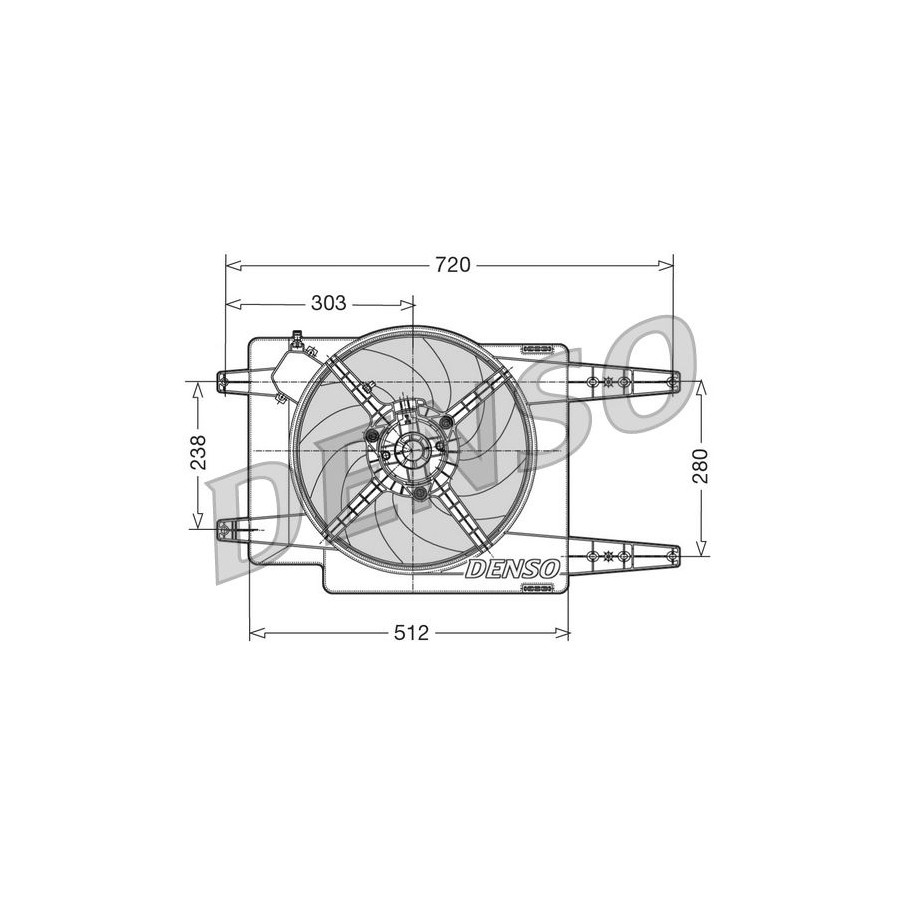 DENSO Ventilateur de refroidissement du moteur  DER01017