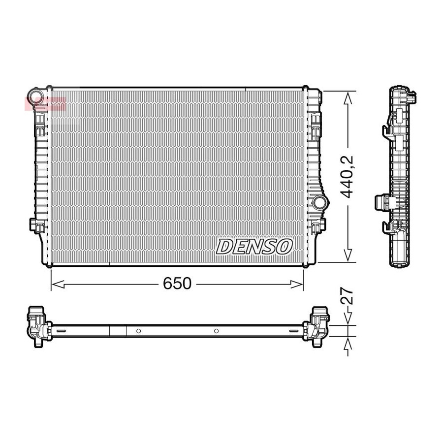 Radiateur d'eau DRM32049 DENSO pour SEAT AUDI SKODA VW - Image 3