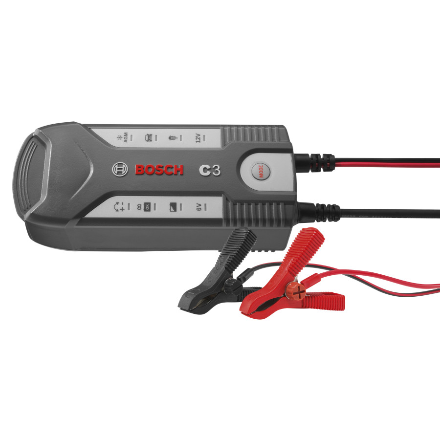 BOSCH  Chargeur de batterie C3 6/12 Volt 1.2-120 Ah 4 Amps noir