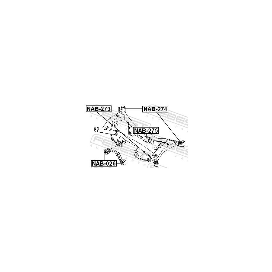 Febest Suspension, Corps De L'essieu Nab274 Nissan