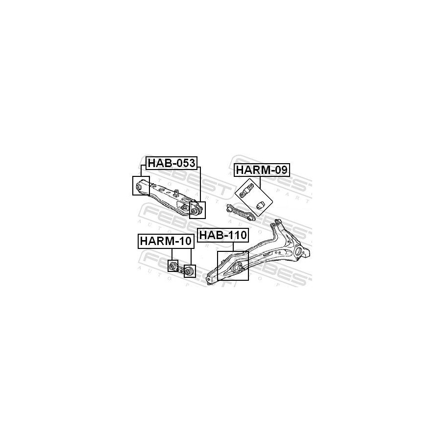 Febest Suspension, Bras De Liaison Harm10 Honda