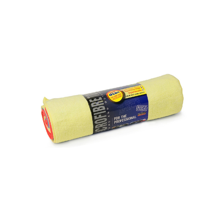 Rouleau de 6 Chiffons Microfibre 30x40cm Rouge/Bleu/Jaune