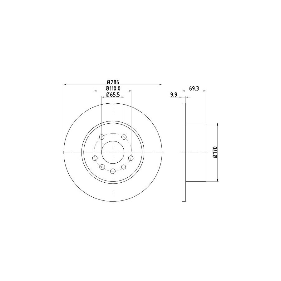 Hella Disque De Frein 8Dd 355 104-701 - Image 4