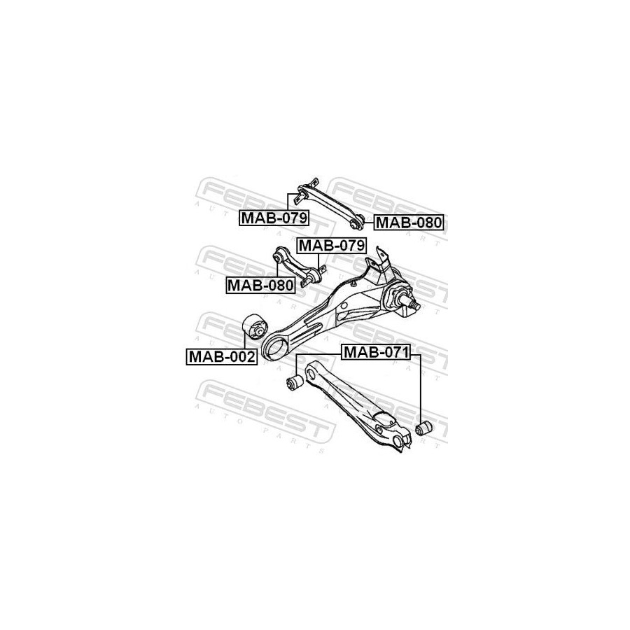 Febest Suspension, Bras De Liaison Mab002 Mitsubishi;Volvo