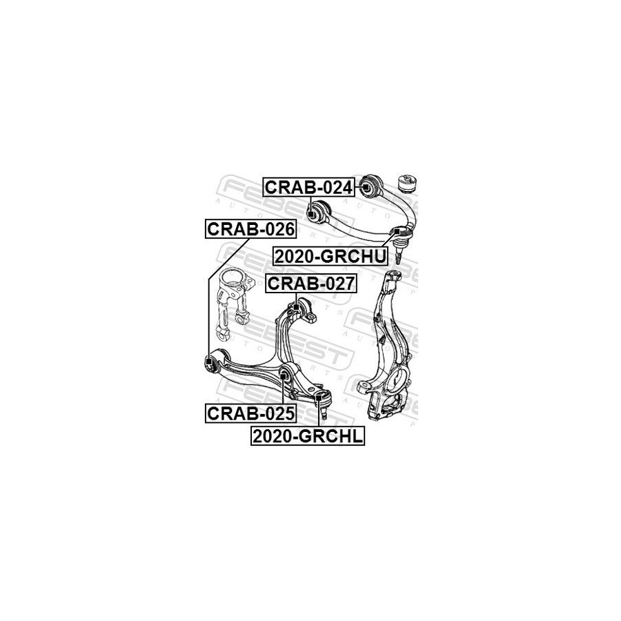 Febest Suspension, Bras De Liaison Crab024 Jeep