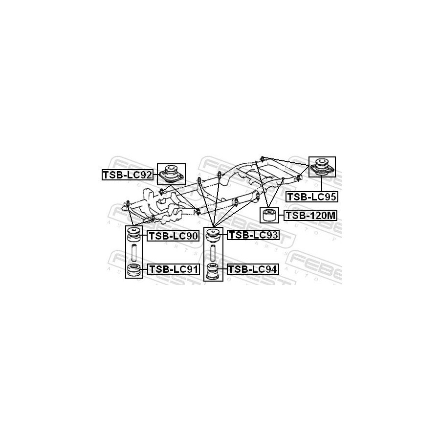 Febest Suspension, Corps De L'essieu Tsblc94 Toyota