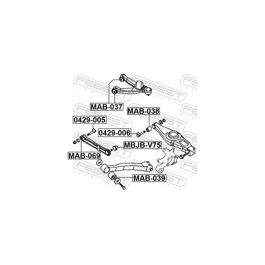 Febest Suspension, Bras De Liaison Mab037 Mitsubishi
