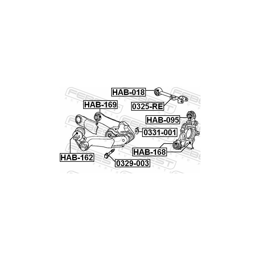 Febest Suspension, Bras De Liaison Hab169 Honda