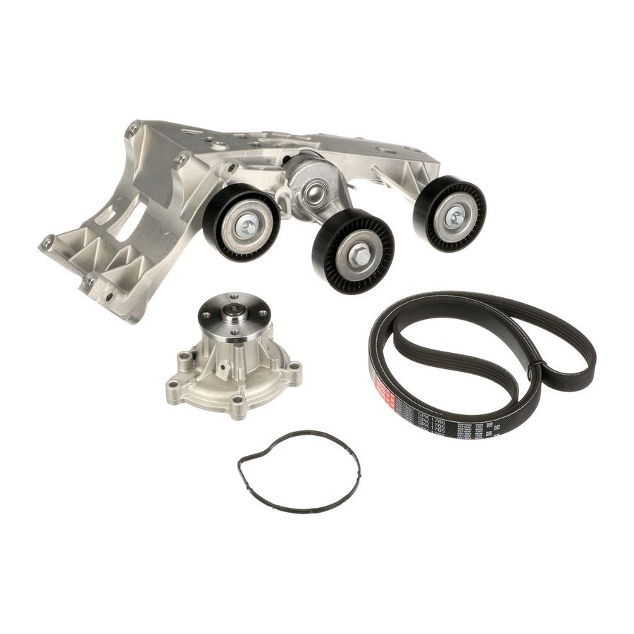 GATES Pompe &agrave; eau+Jeu de courroie trap&eacute;zo&iuml;dale &agrave; nervures  KP25PK1765