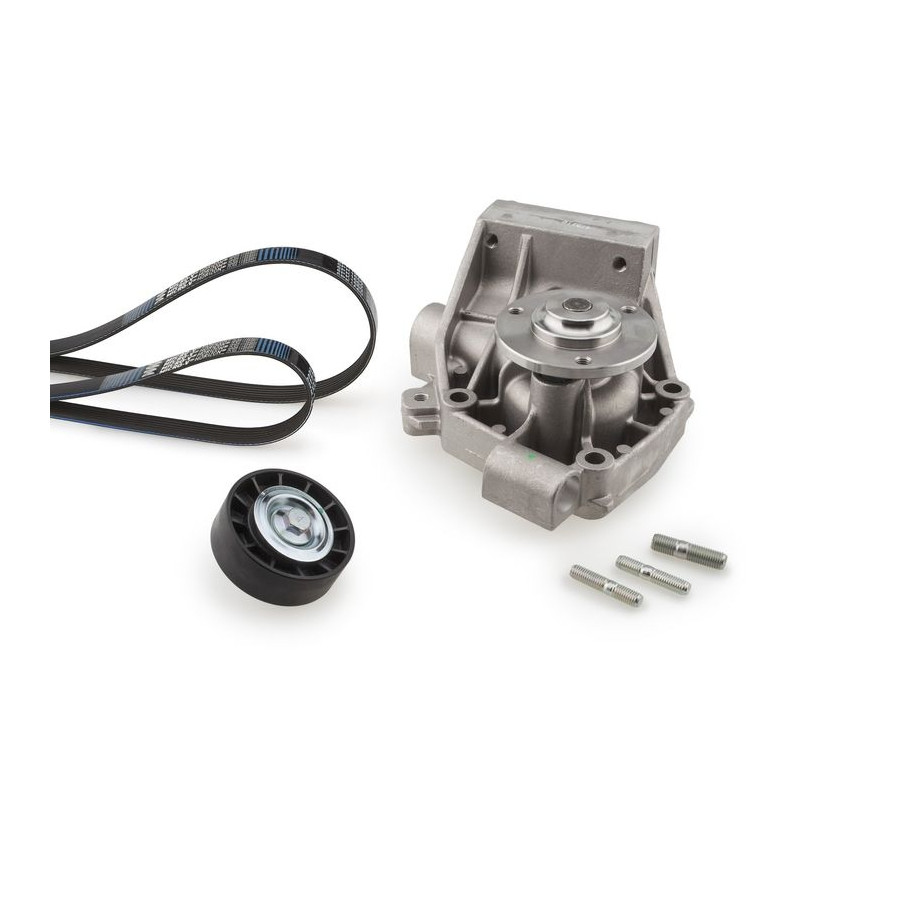 GATES Pompe &agrave; eau+Jeu de courroie trap&eacute;zo&iuml;dale &agrave; nervures  KP46PK948