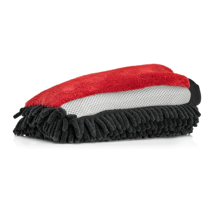 Gant de lavage en microfibre Nuke Guys 3 Way Wonder rouge