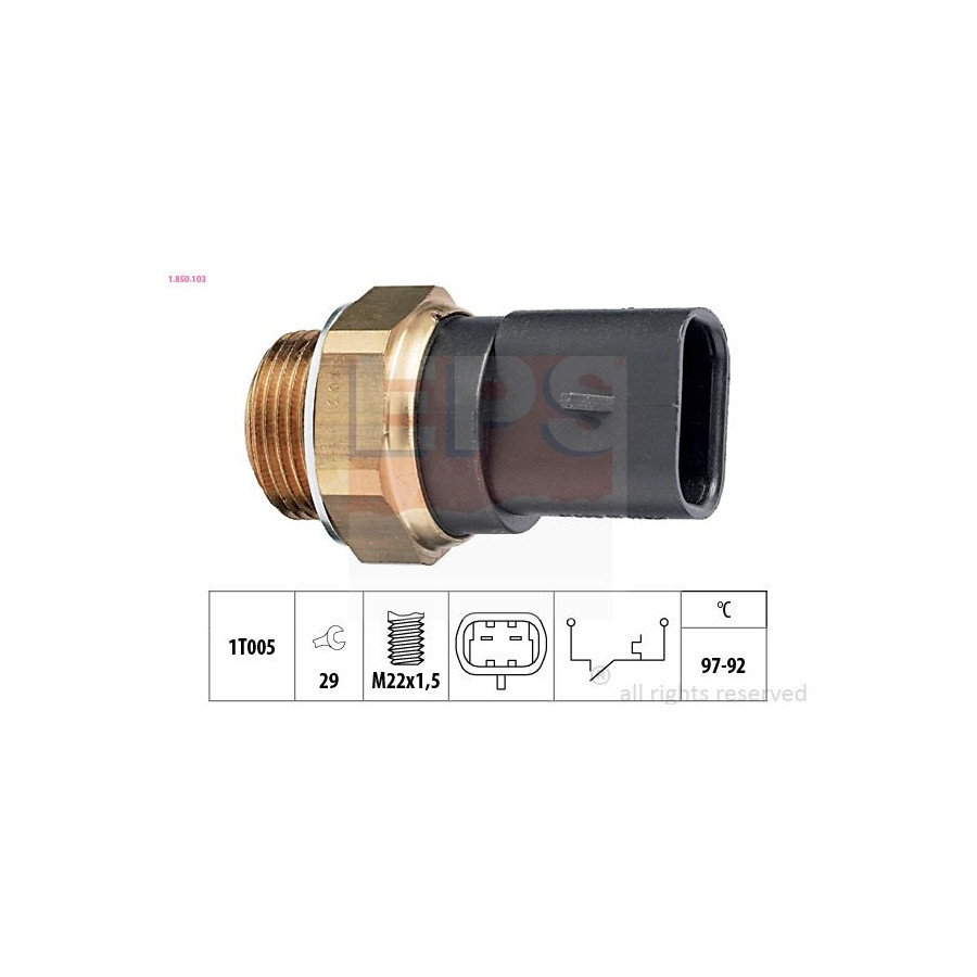 Eps Facet Interrupteur De Température, Ventilateur De Radiateur Made In Italy - Oe Equivalent 1..103 1..103 Fiat