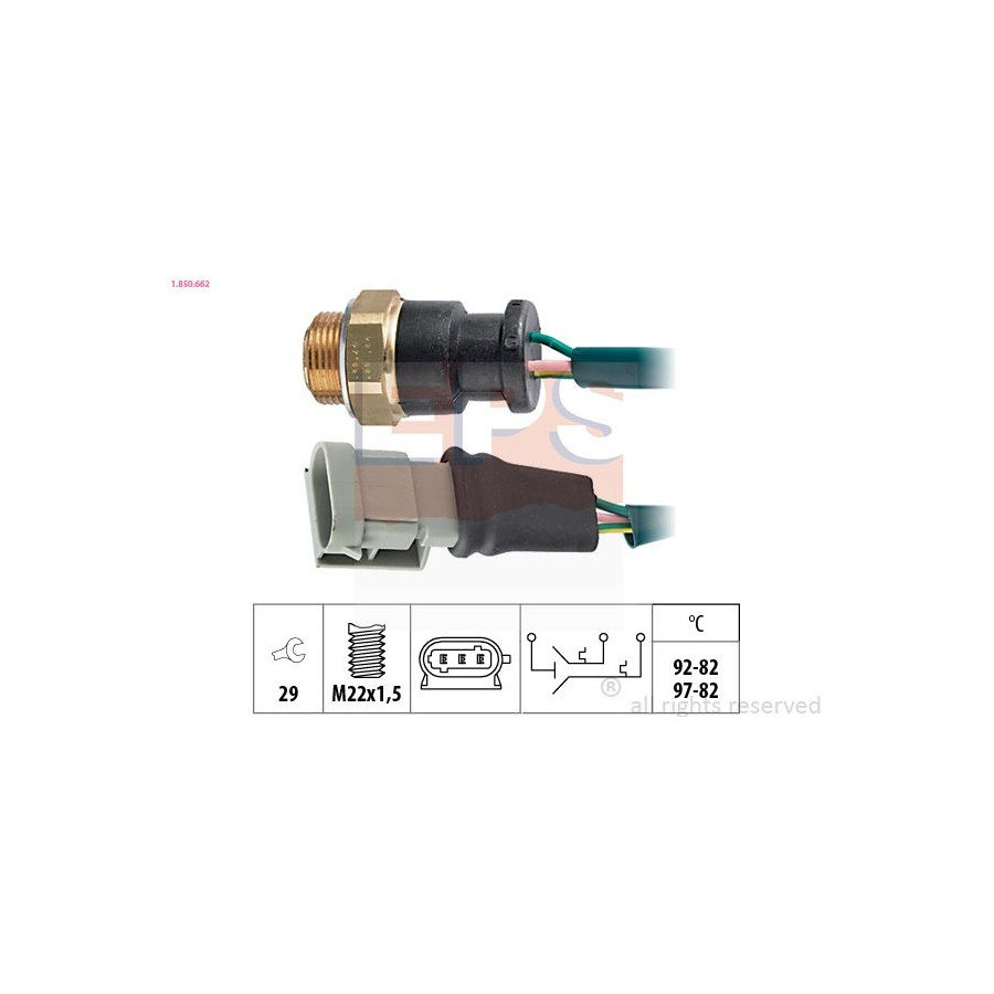 Eps Facet Interrupteur De Température, Ventilateur De Radiateur Made In Italy - Oe Equivalent 1..662 1..662 Renault