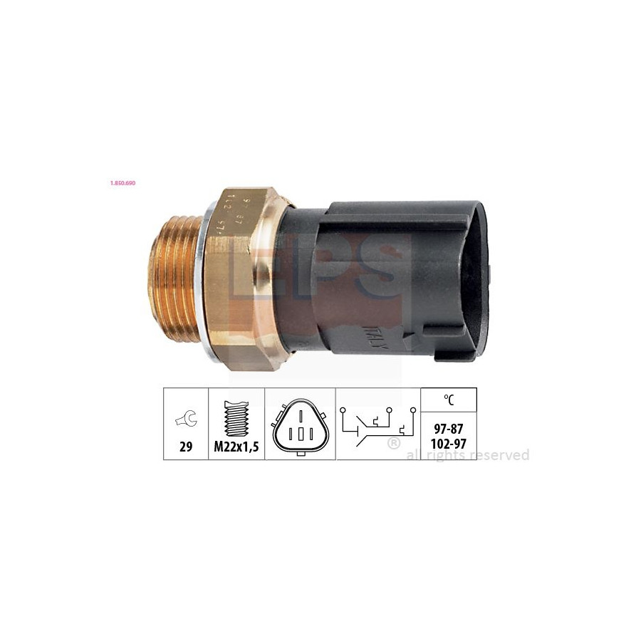 Eps Facet Interrupteur De Température, Ventilateur De Radiateur Made In Italy - Oe Equivalent 1..690 1..690 Audi;Seat;Skoda;Volkswagen