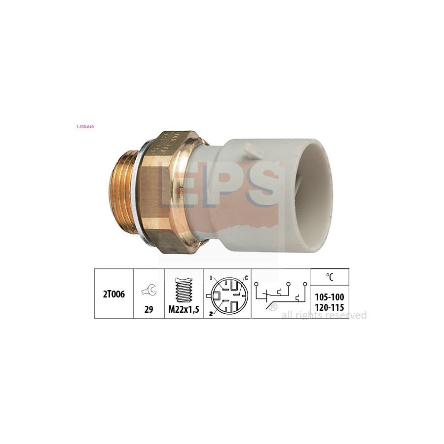 Eps Facet Interrupteur De Température, Ventilateur De Radiateur Made In Italy - Oe Equivalent 1..649 1..649 Opel;Vauxhall
