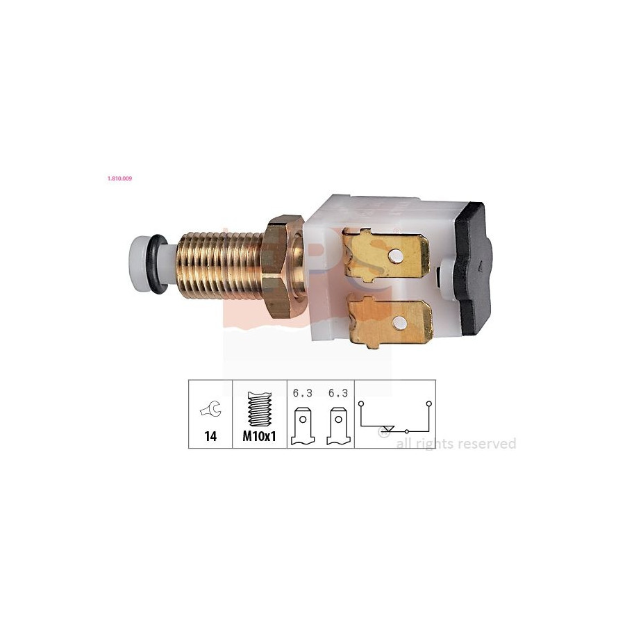 Eps Facet Interrupteur Des Feux De Freins Made In Italy - Oe Equivalent 1.810.009 1.810.009 Citroen;Peugeot