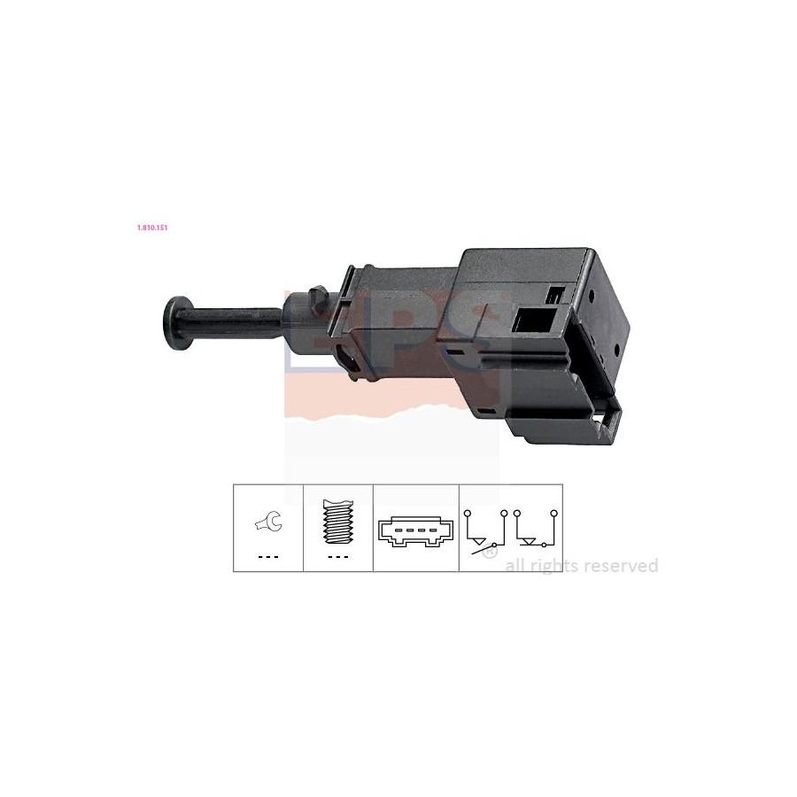 Eps Facet Interrupteur Des Feux De Freins Made In Italy - Oe Equivalent 1.810.151 1.810.151 Audi;Porsche;Seat;Skoda;Volkswagen