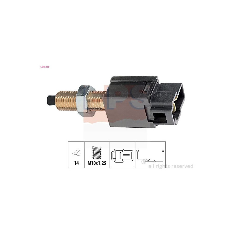 Eps Facet Interrupteur Des Feux De Freins Made In Italy - Oe Equivalent 1.810.169 1.810.169 Ford;Hyundai;Kia;Mitsubishi;Suzuki;Toyota